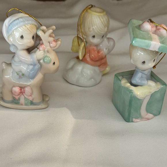 Enesco Precious Moments Brighten Up Collection Porcelain Ornaments 3-Piece Set - Picture 2 of 15